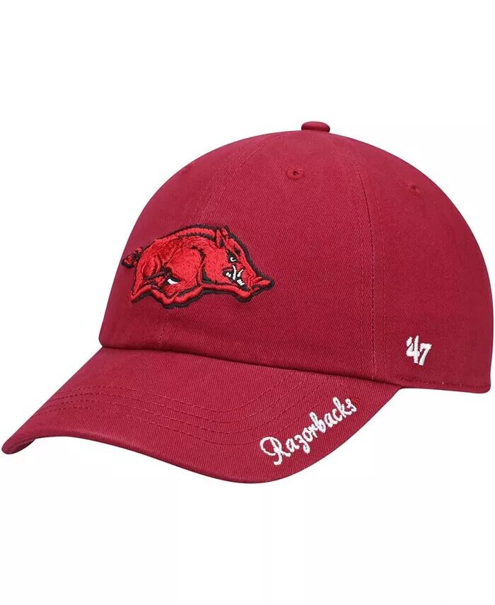 

Женская шапка Cardinal Arkansas Razorbacks Miata Clean Up с логотипом и регулируемой головкой '47 Brand