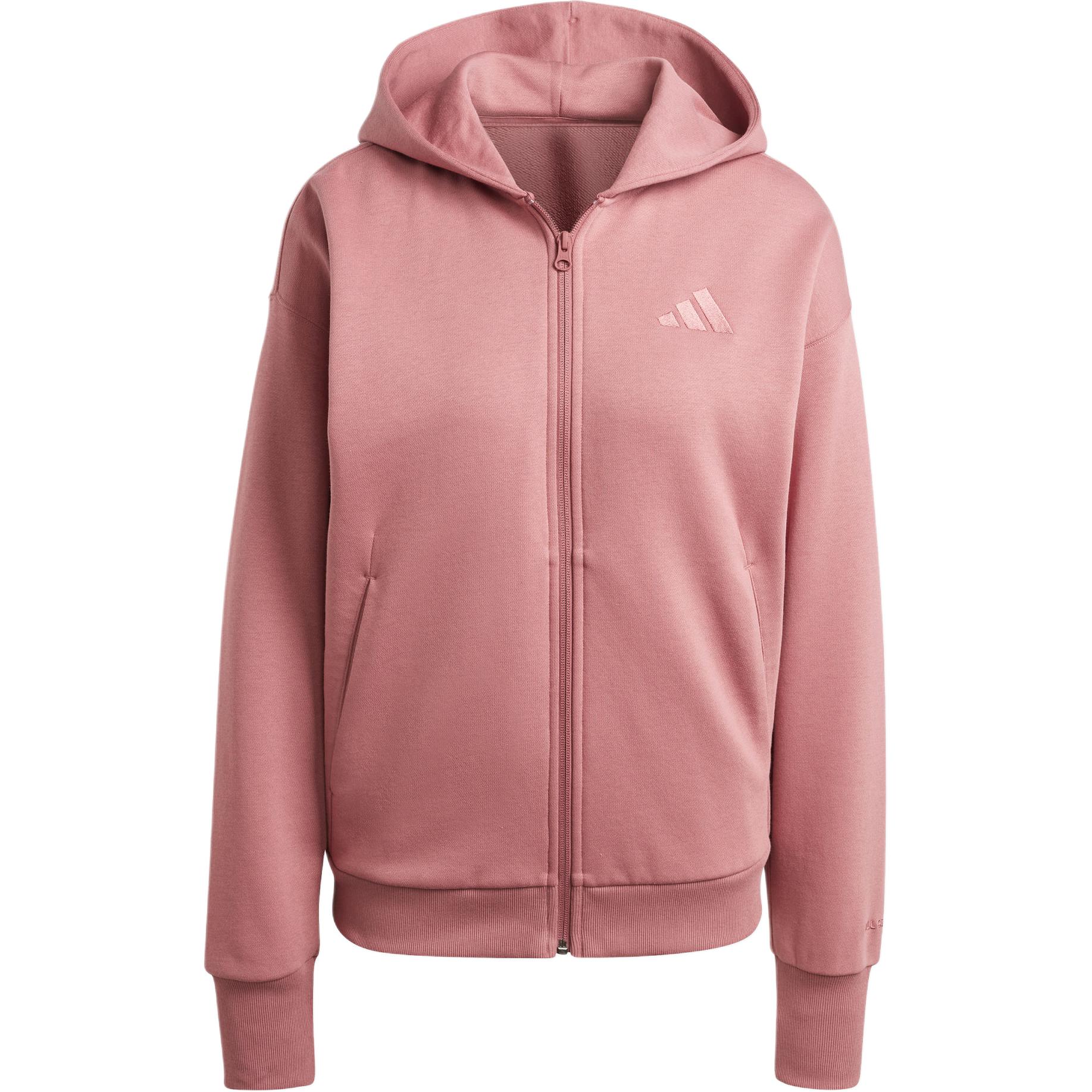 

Флисовая худи с полной молнией Adidas All Szn, винно-красный, темный красно-коричневый