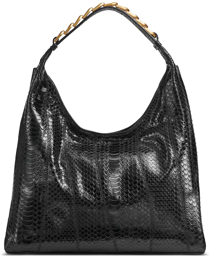 

Сумка Bellmore Small Skipper Snake Shoulder with Bezel Strap Donna Karan New York, черный