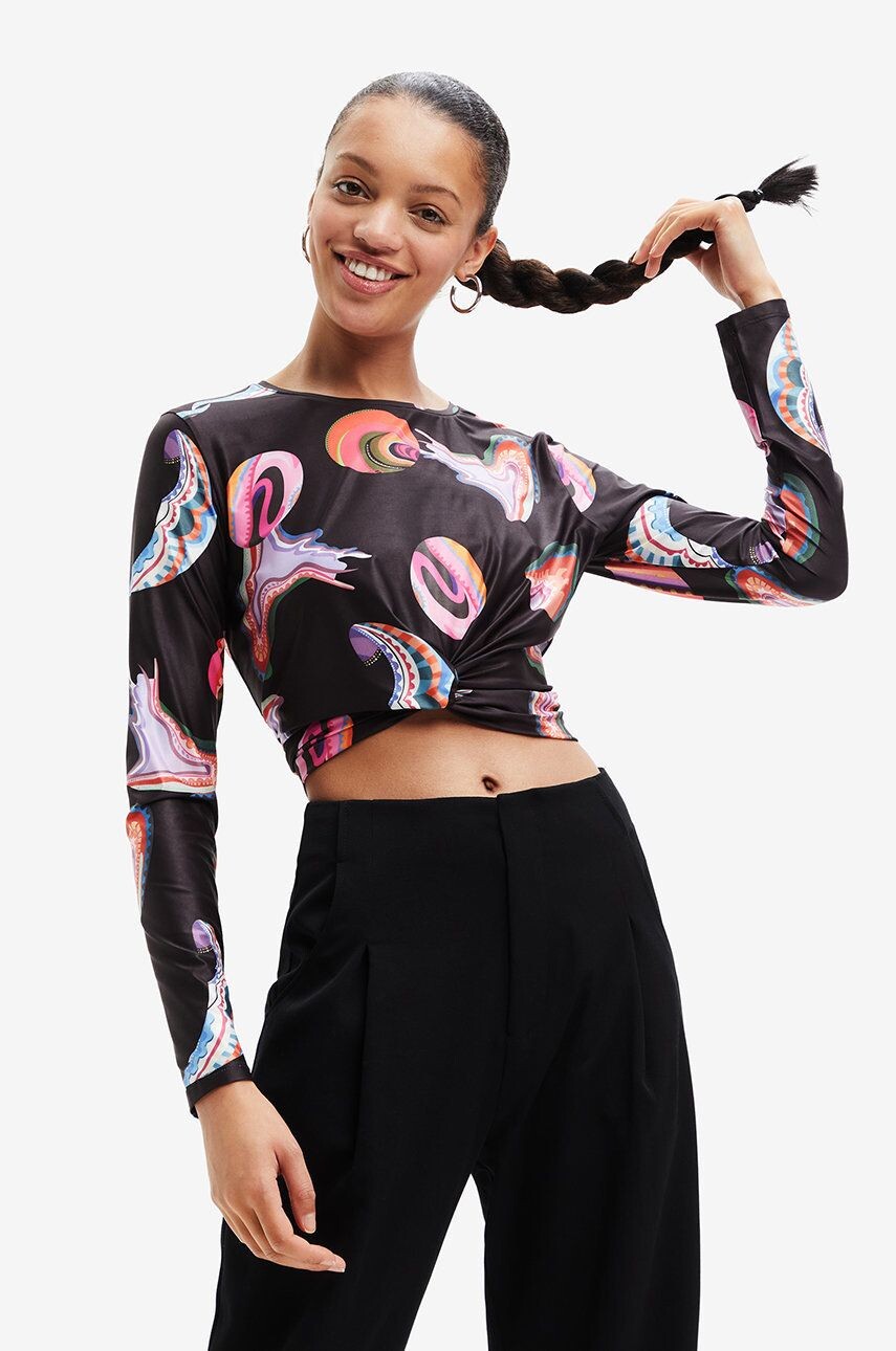 

Футболка с длинным рукавом Desigual, черный