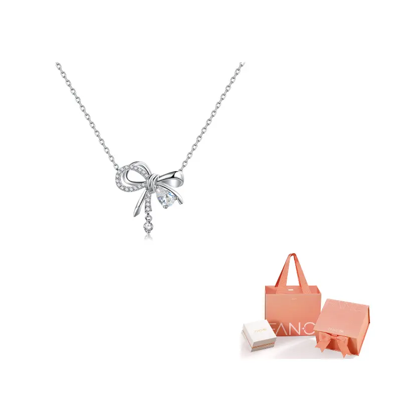 

FANCI Серебряное ожерелье с девичьим бантом S925