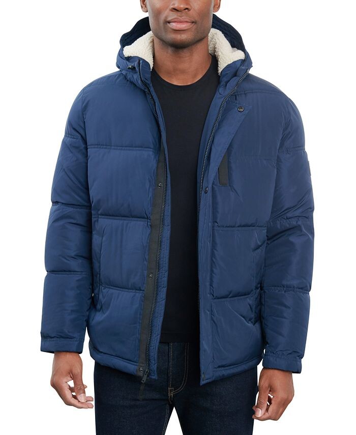 

Мужская парка с капюшоном на флисовой подкладке Lucky Brand, синий