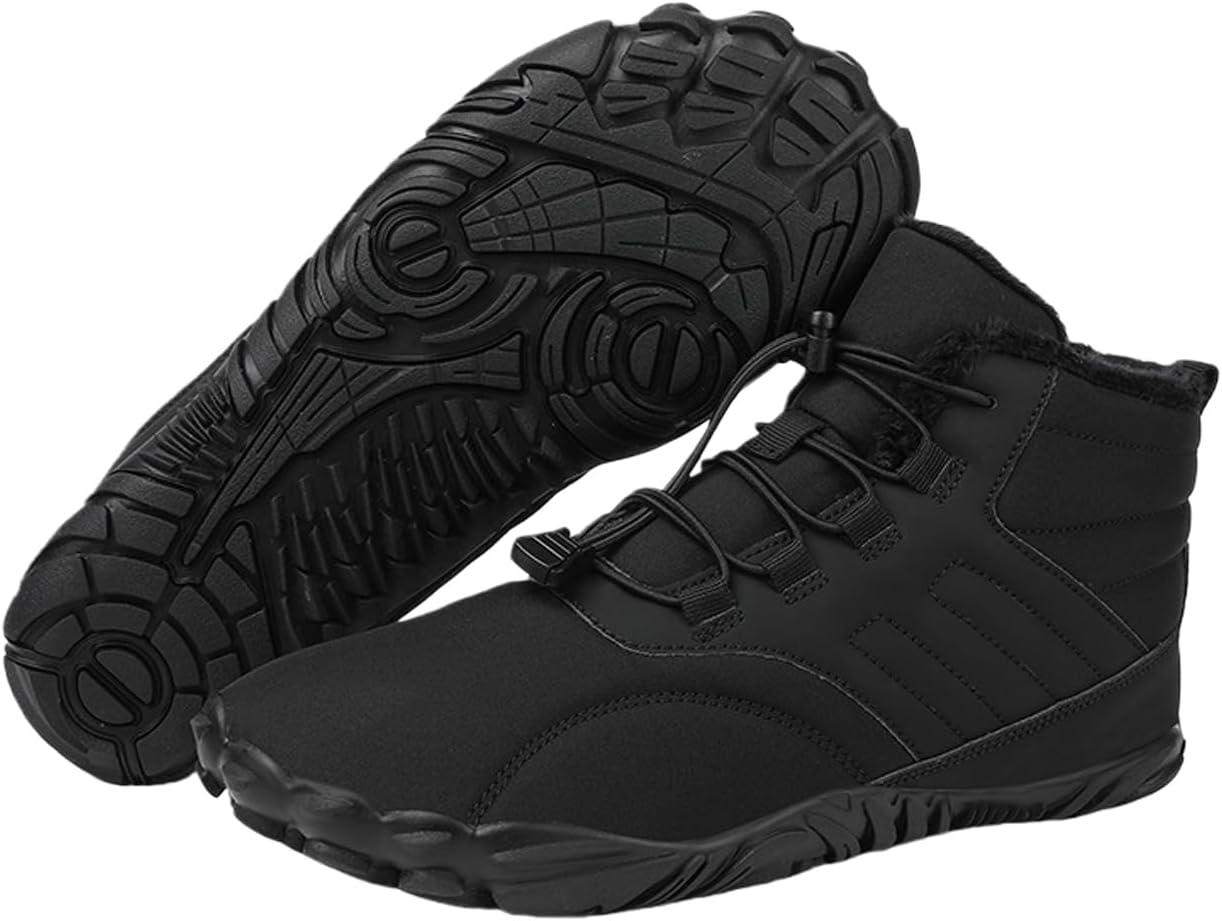 

Ботинки для женщин и мужчин, зимние снежные и походные ботинки, водонепроницаемые теплые ботинки с нескользящей подошвой Generic, черный