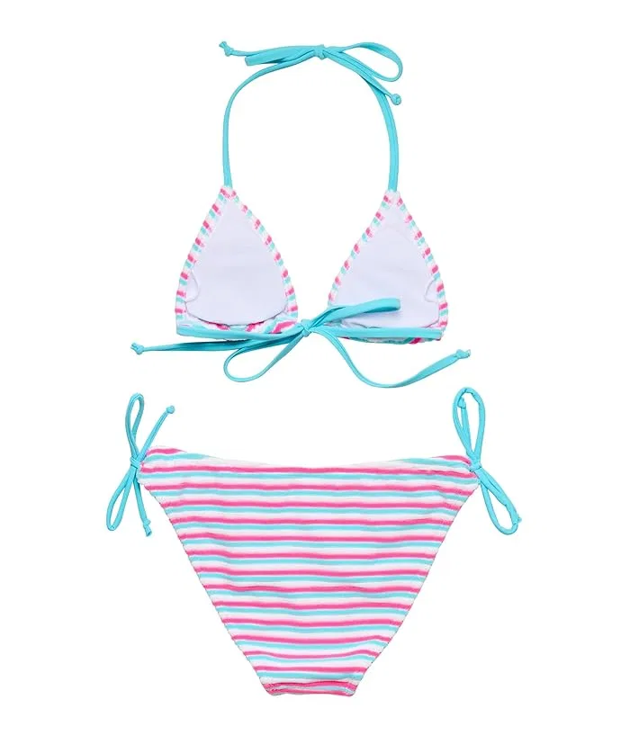 Купальник бикини треугольник Sorbet Stripe Teen Triangle Bikini Snapper Rock Kids, Pink — фото 2