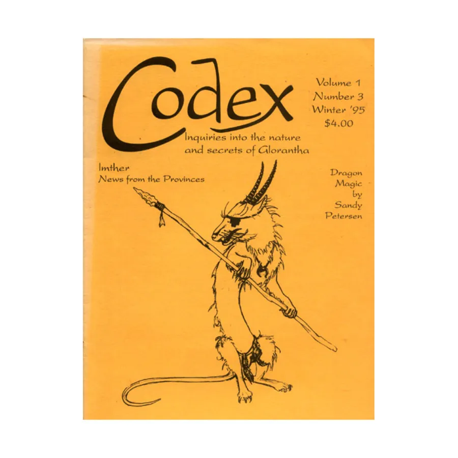 

Журнал #3 "Imther, Dragon Magic", Codex Magazine (RuneQuest)