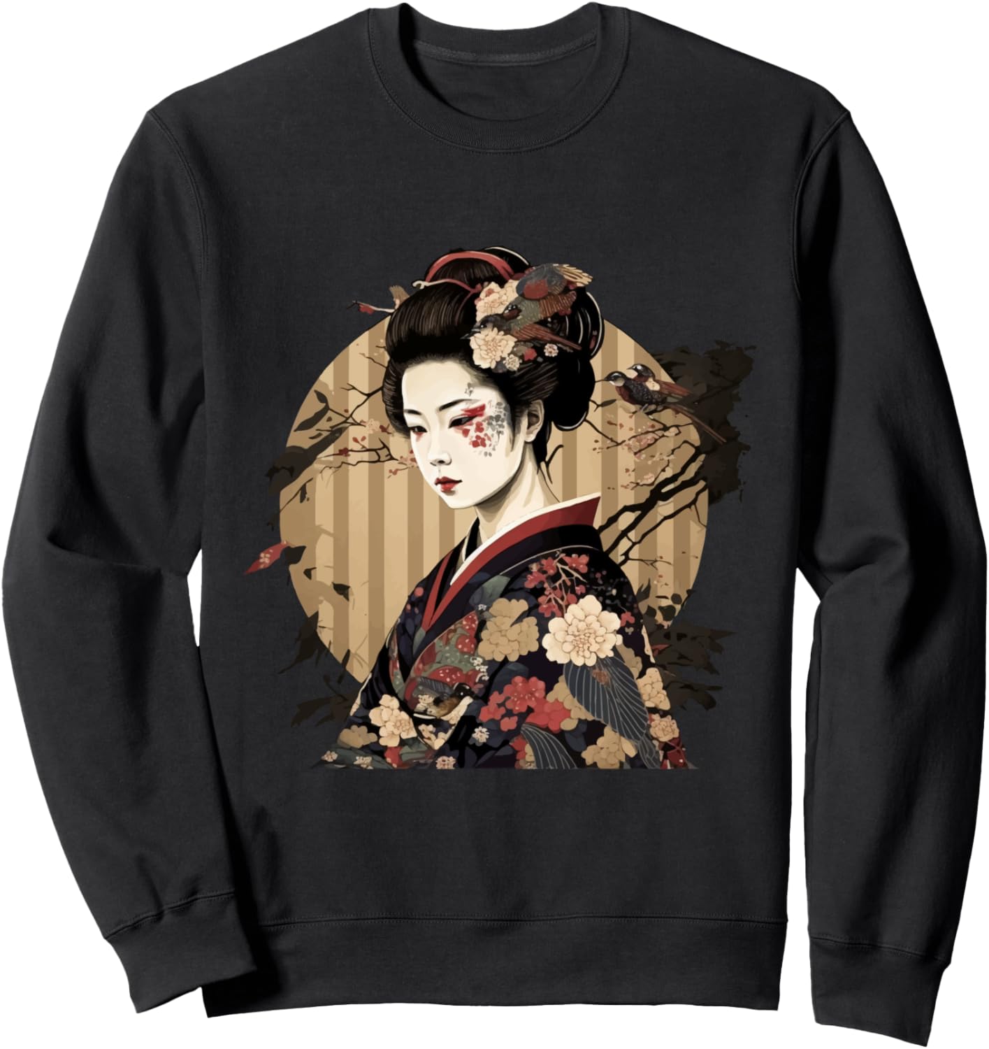 

Винтажная толстовка с изображением японской сакуры и цветущей вишни Japanese Sakura Vintage Cherry Blossoms Japan Art, черный