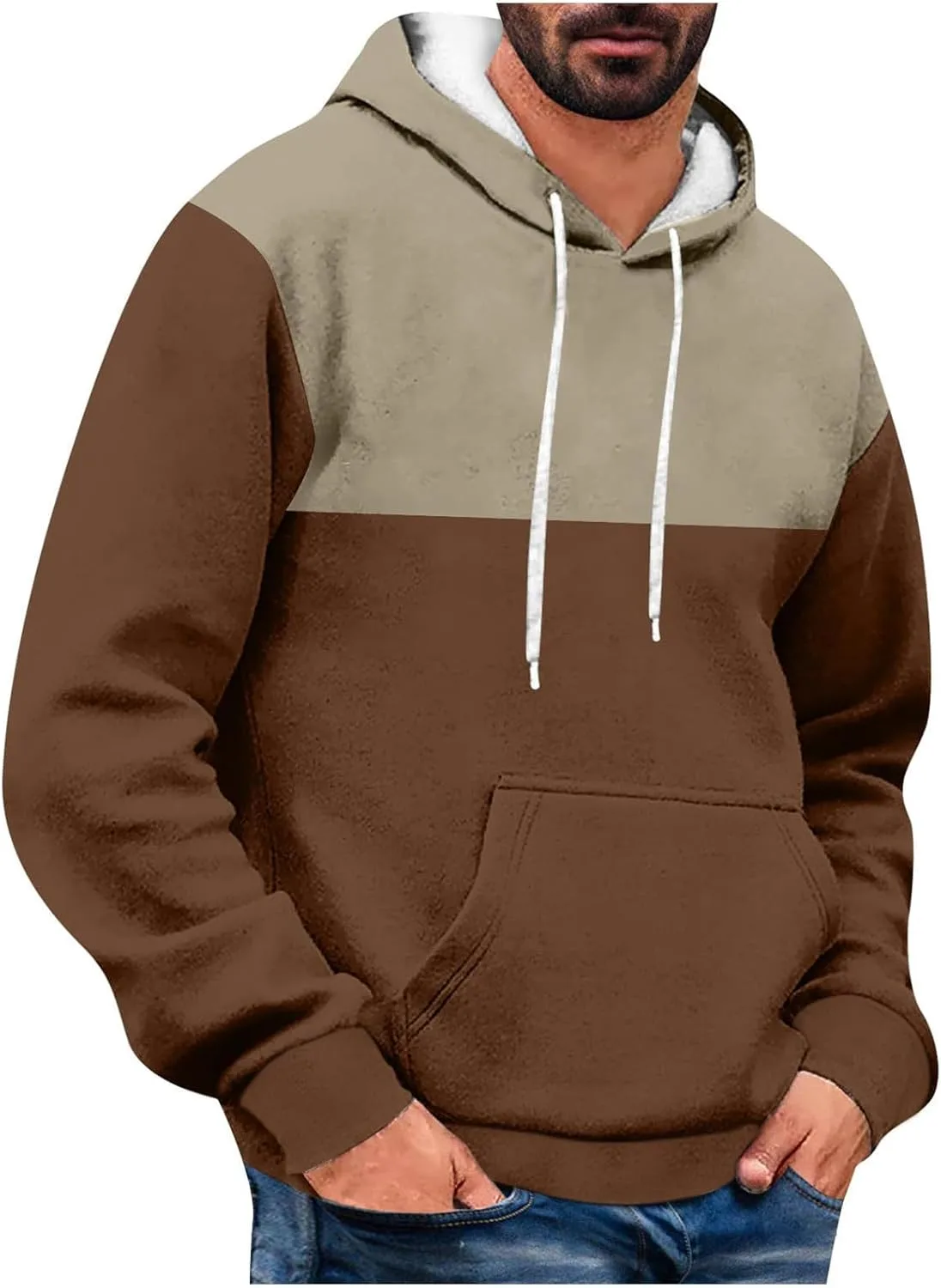 

Мужской худи Color Block с капюшоном и карманом