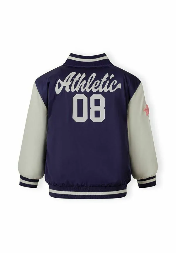 Куртка в стиле университетской формы с принтом, для межсезонья. Minoti, Navy/White — фото 4