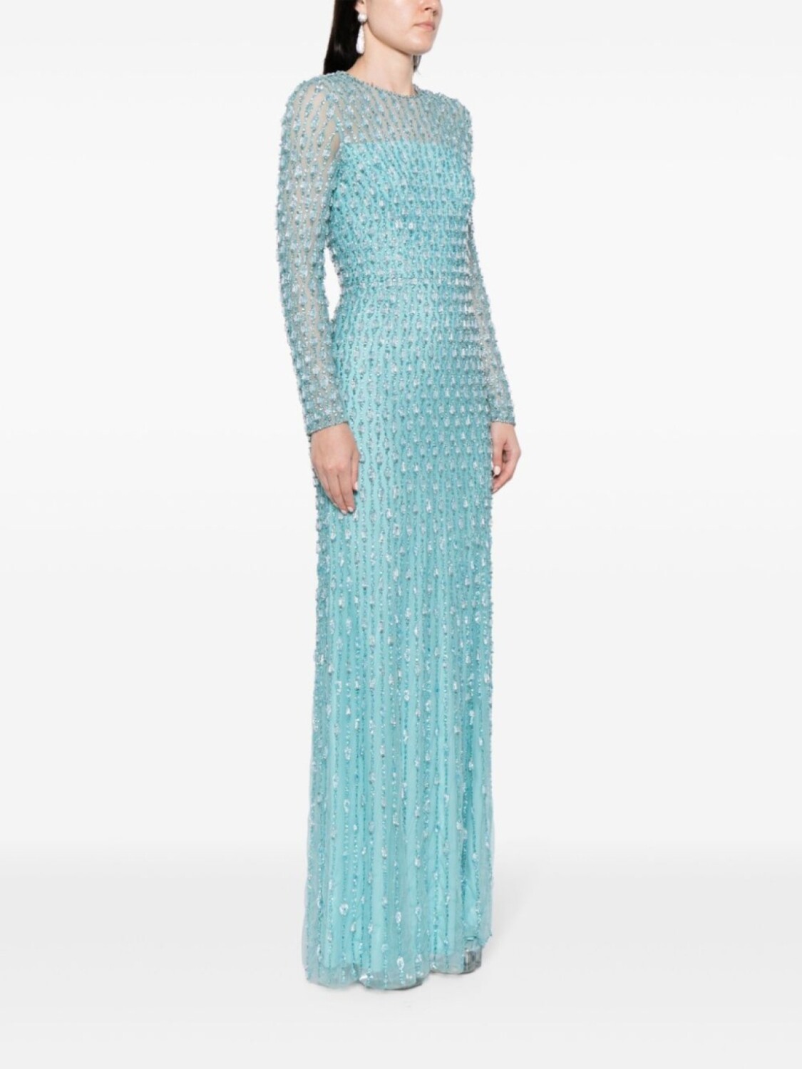 

Jenny Packham вечернее платье Nova с кристаллами, синий