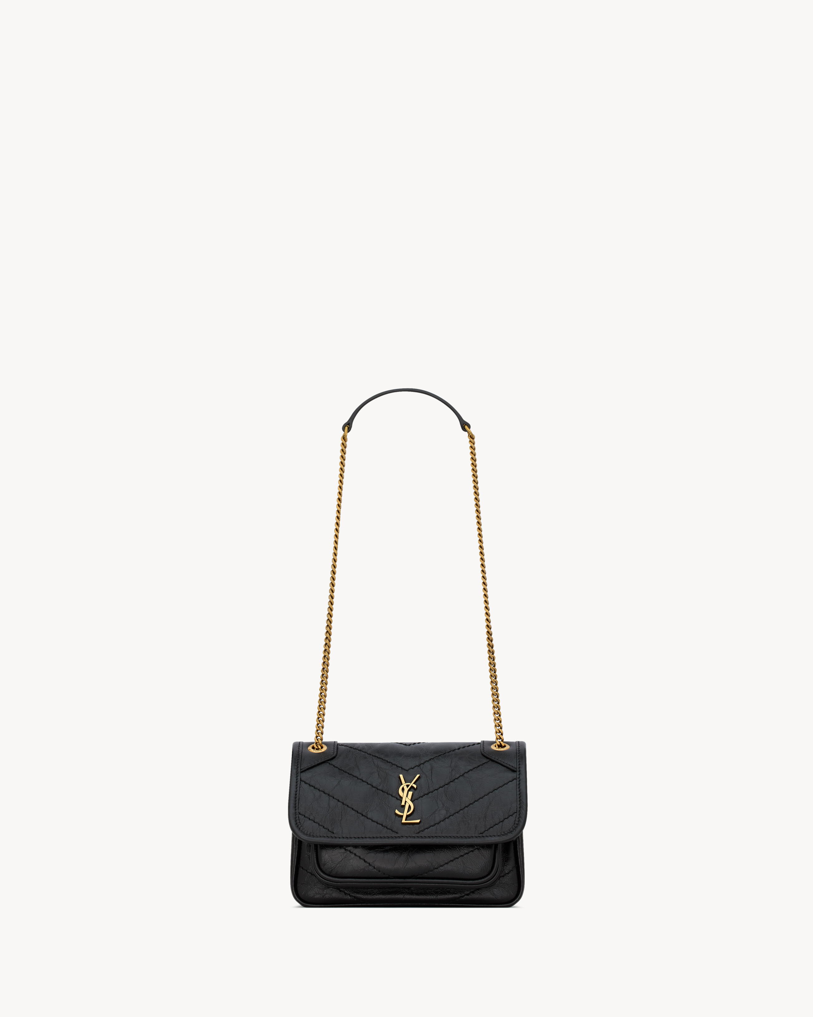 

Мини-сумка NIKI из винтажной кожи Saint Laurent, черный