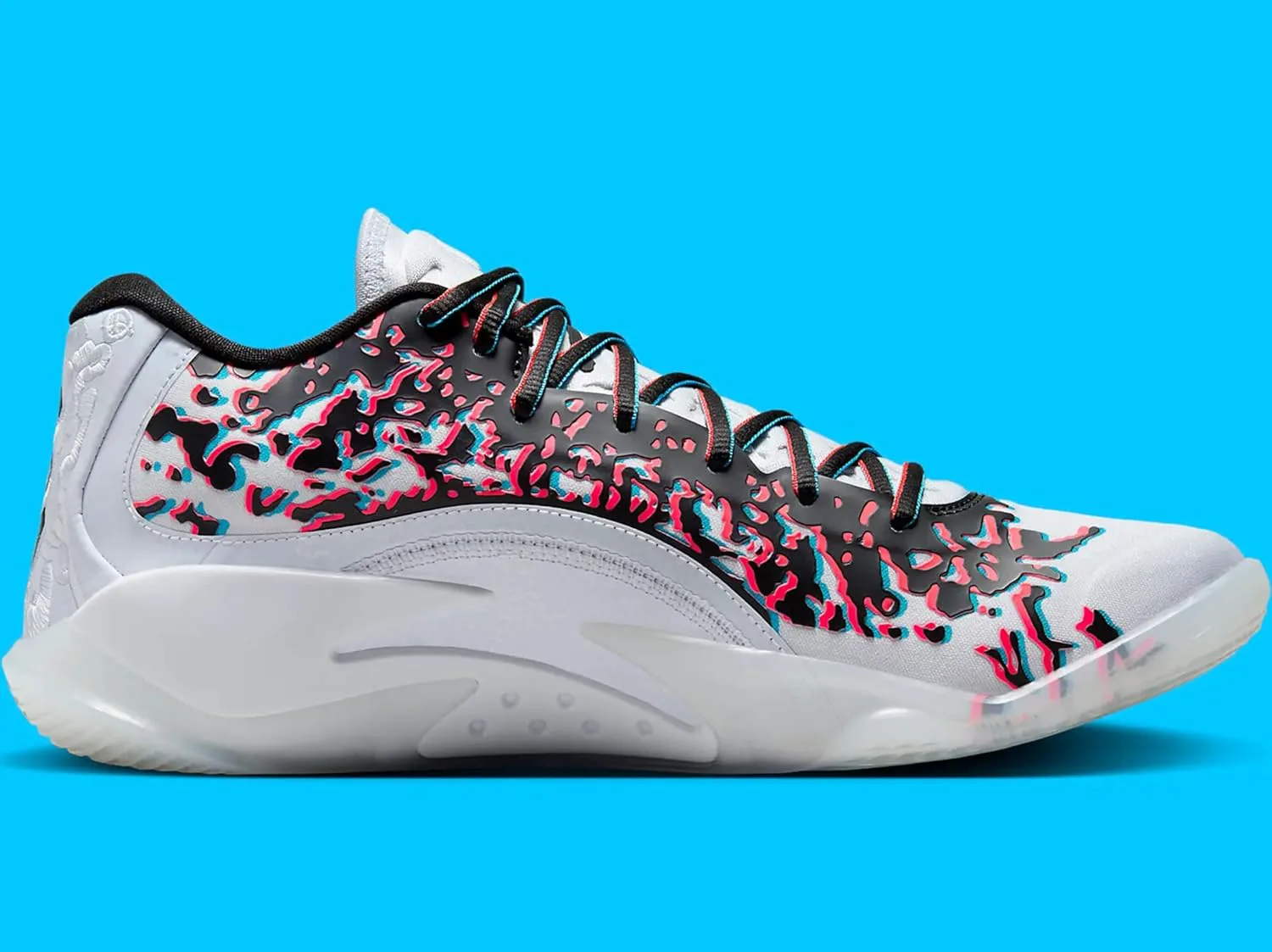 

Мужские кроссовки Jordan Zion 3 (DR0675-106, белый/университетский красный/цементно-серый) Nike, серый/черный