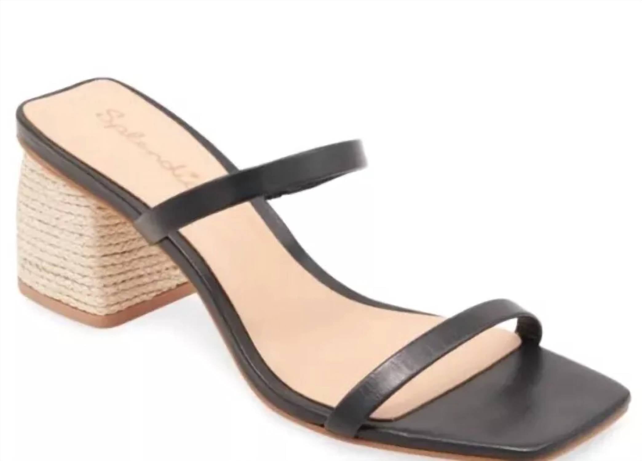 Женские туфли на каблуке Kharis Square Toe черного цвета Splendid
