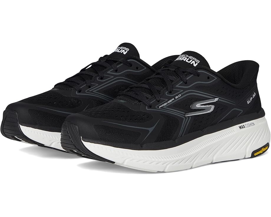 Кроссовки SKECHERS Max Cushioning Premier 2.0 Overland Hands Free Slip-Ins, черный/белый