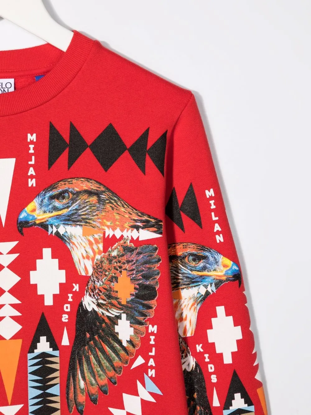 Толстовка с принтом Marcelo Burlon County Of Milan Kids, красный — фото 3