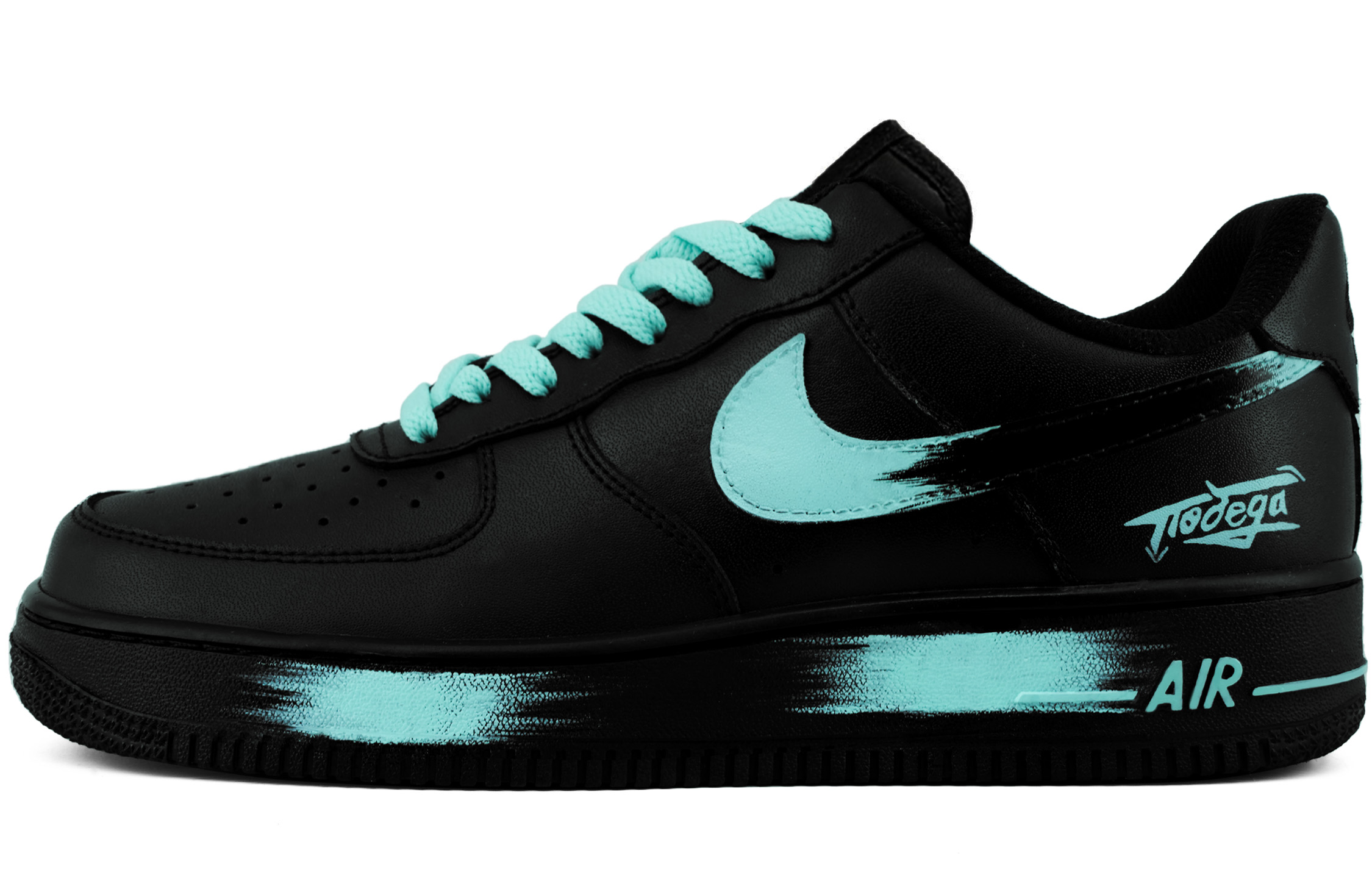 

Nike Кроссовки Air Force 1 для скейтбординга, износостойкие, низкие, мужские, черно-синие