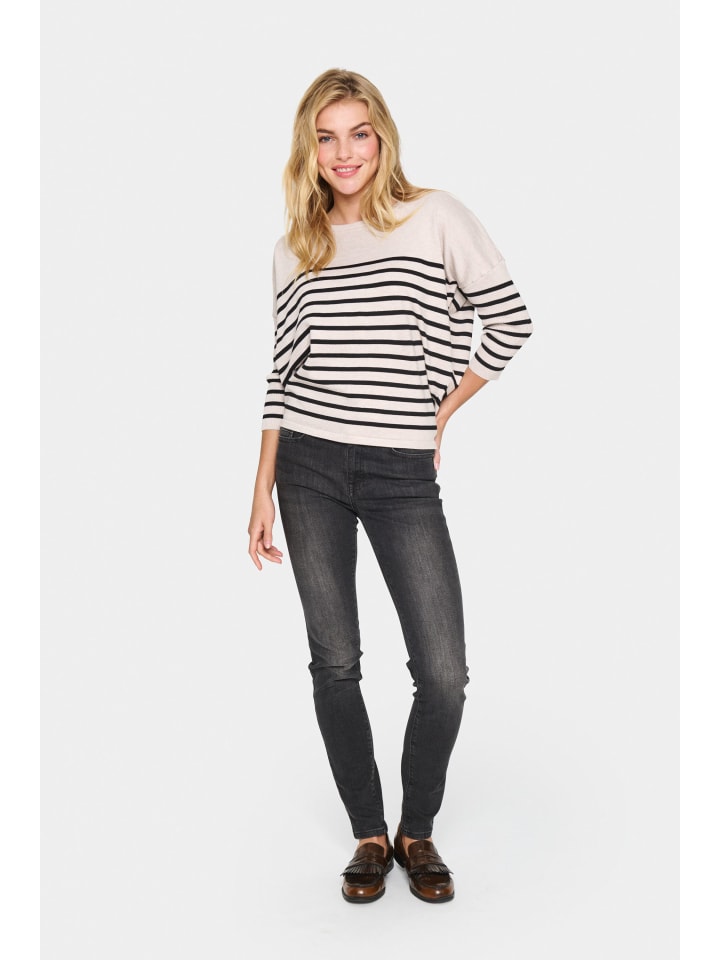 

Вязаный свитер MilaSZ свободного кроя в серую полоску Morn Mila SAINT TROPEZ