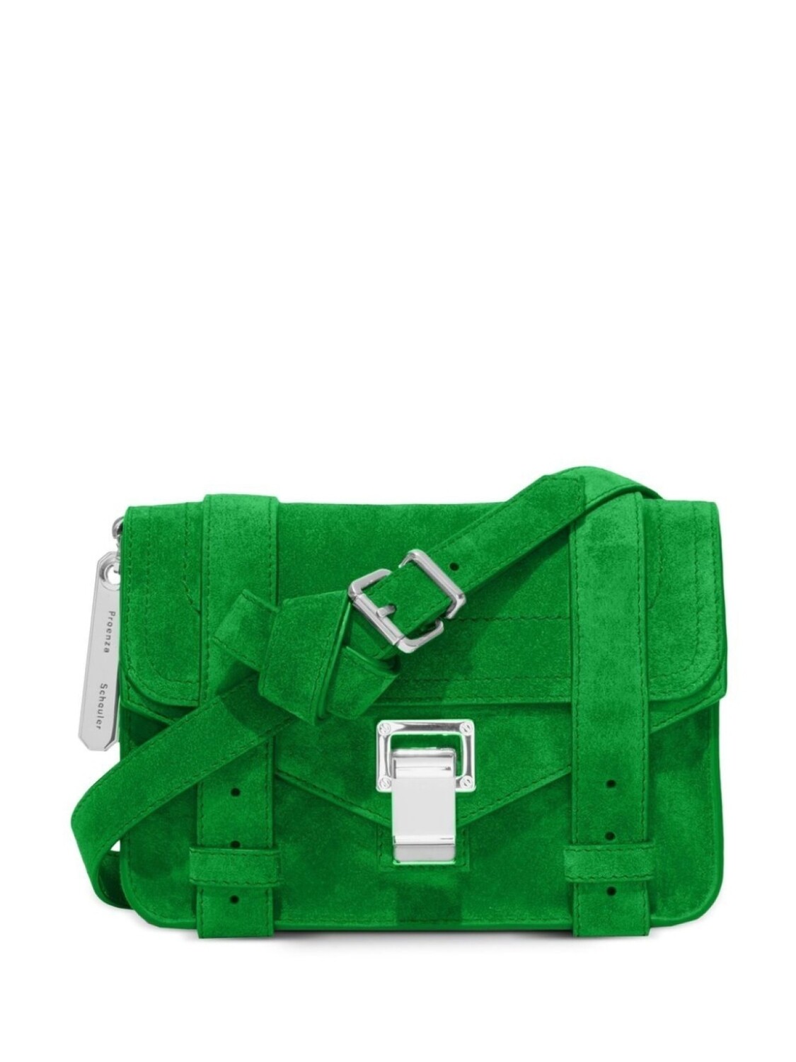 

PS1 Мини-сумка-портфель из замши Proenza Schouler, зеленый