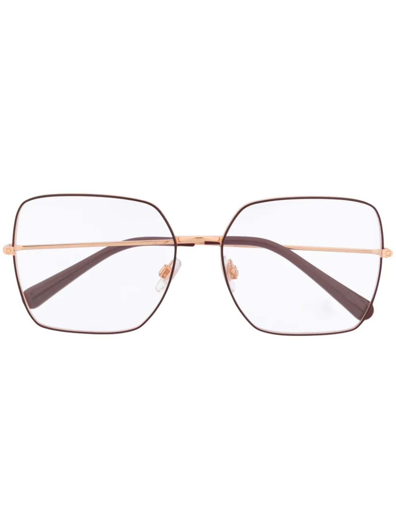 

Dolce & Gabbana Eyewear очки в квадратной оправе, золотой