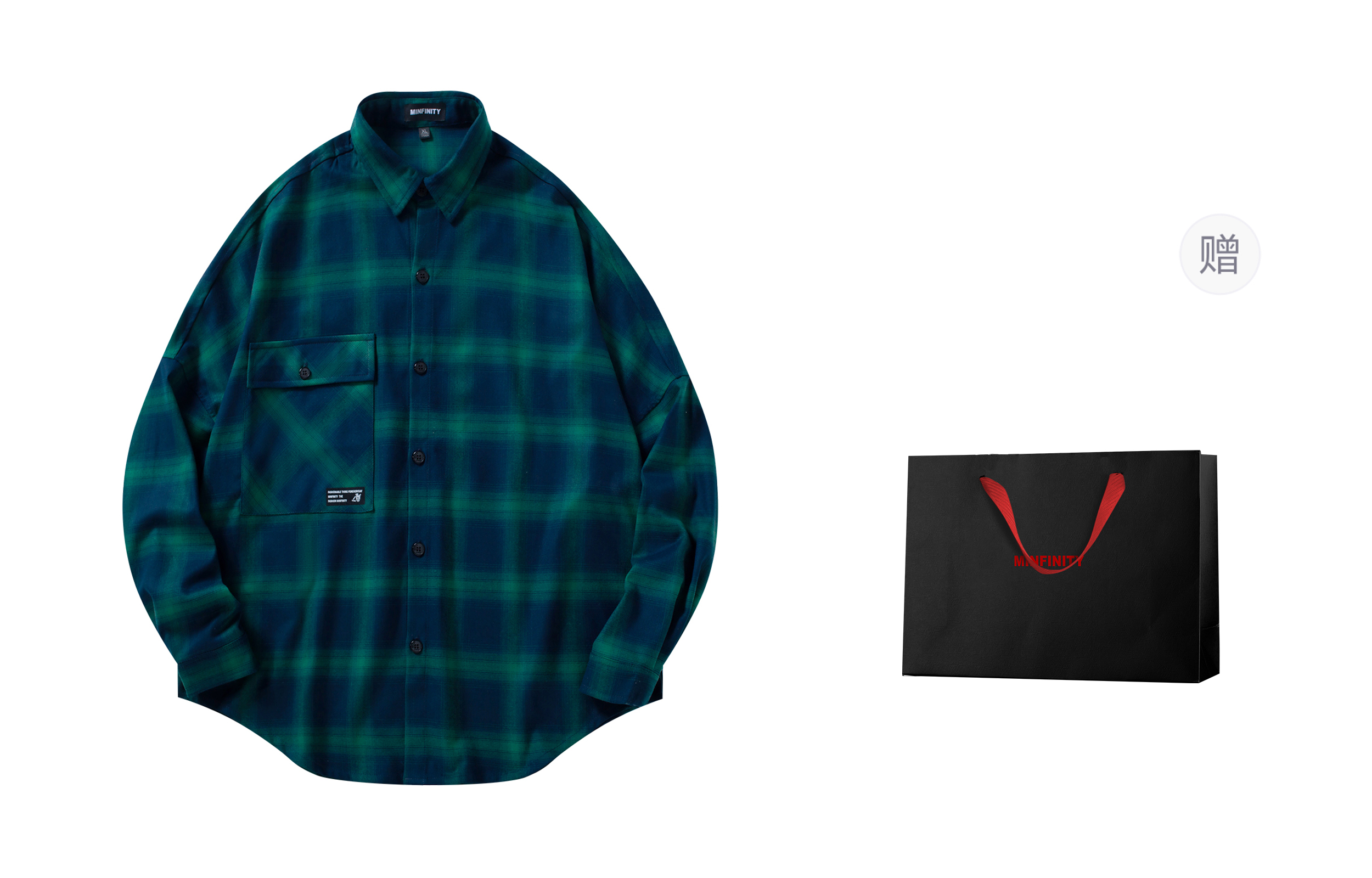 

Рубашка унисекс Minfinity, Blue Black Plaid (with Rhinestones)