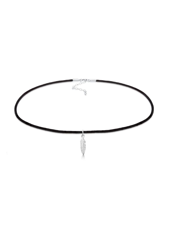 

Elli Колье из серебра 925 пробы с пером в серебряной оправе