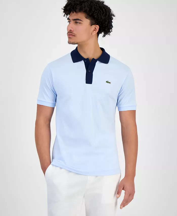 

Мужская классическая поло с коротким рукавом Petit Pique Lacoste, синий