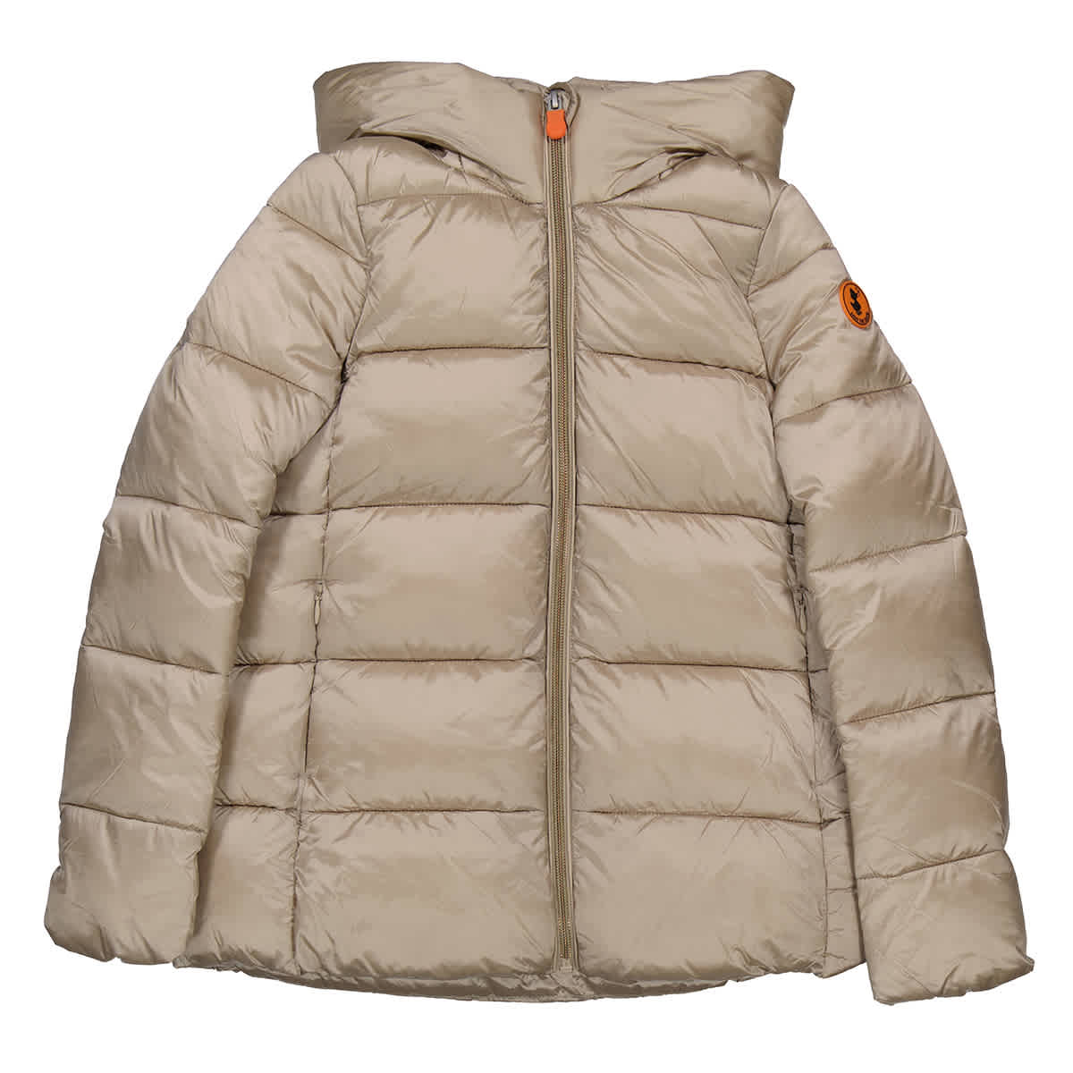 

Пуховик Save The Duck Girls Gracie с логотипом, бежевый