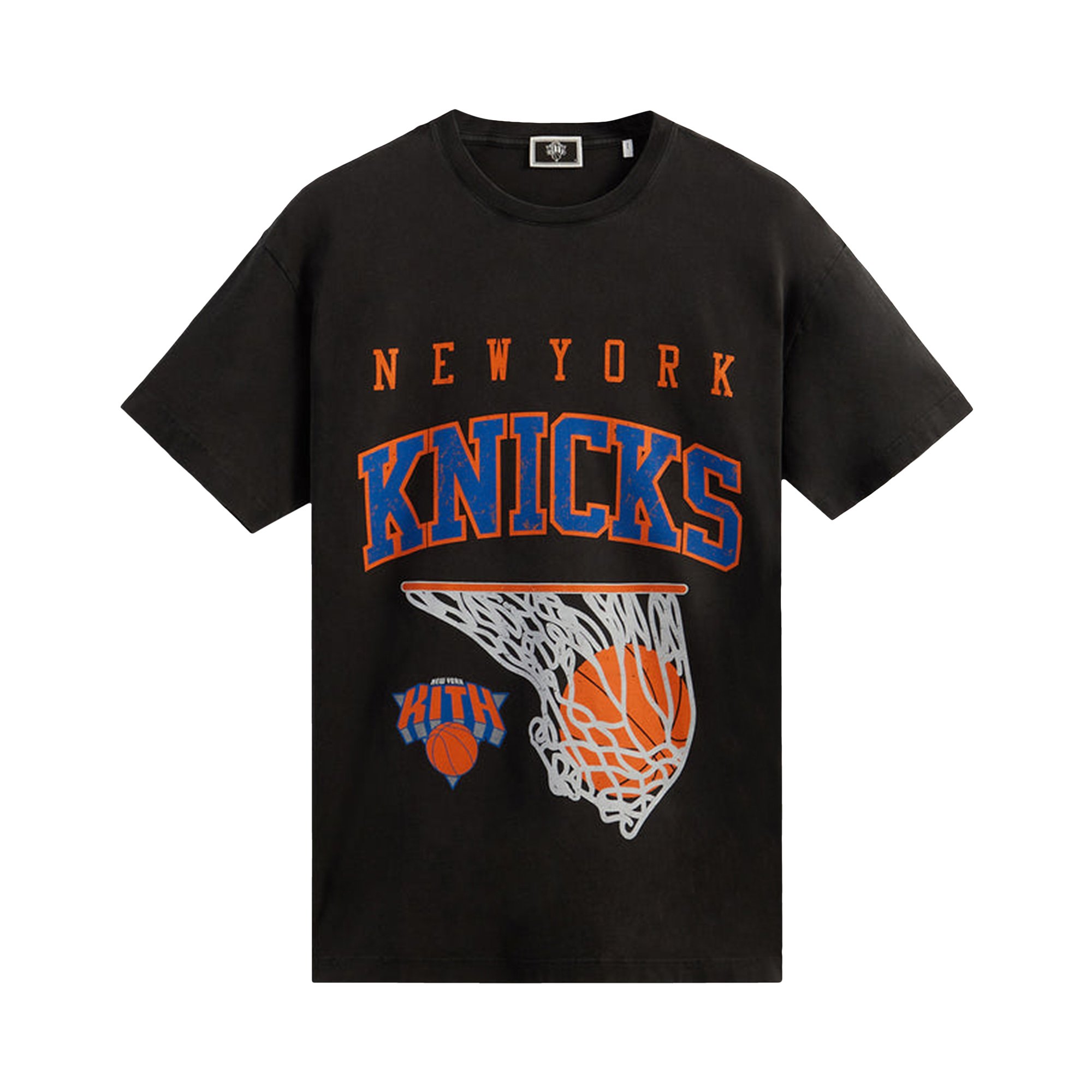 

Винтажная баскетбольная футболка Kith For New York Knicks, черная, Черный, Винтажная баскетбольная футболка Kith For New York Knicks, черная