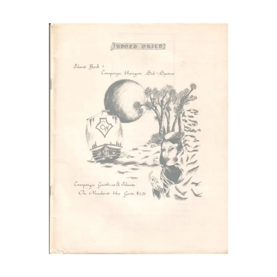 

Island Book I - Campaign Hexagon Sub-System (1st Printing), Dungeons & Dragons Fantasy Supplements - Maps (Judges Guild), мягкая обложка