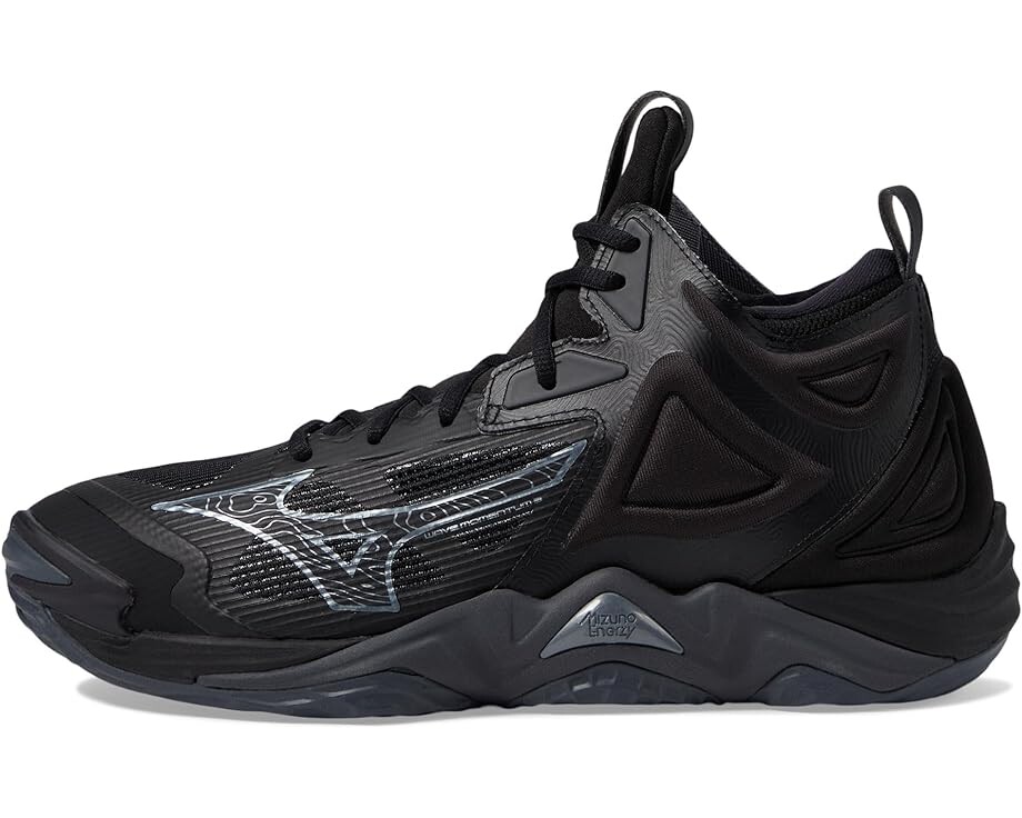 Кроссовки Mizuno Wave Momentum 3 Mid, цвет Black/Grey — фото 4