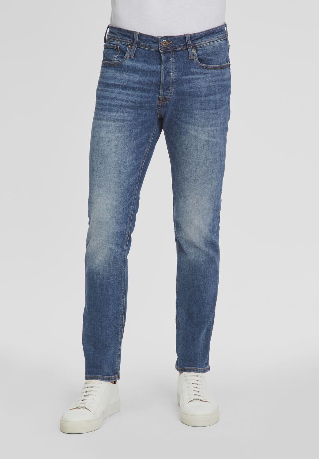 

Джинсы Тим, зауженные, прямые, мужские JACK & JONES, цвет Blue Denim