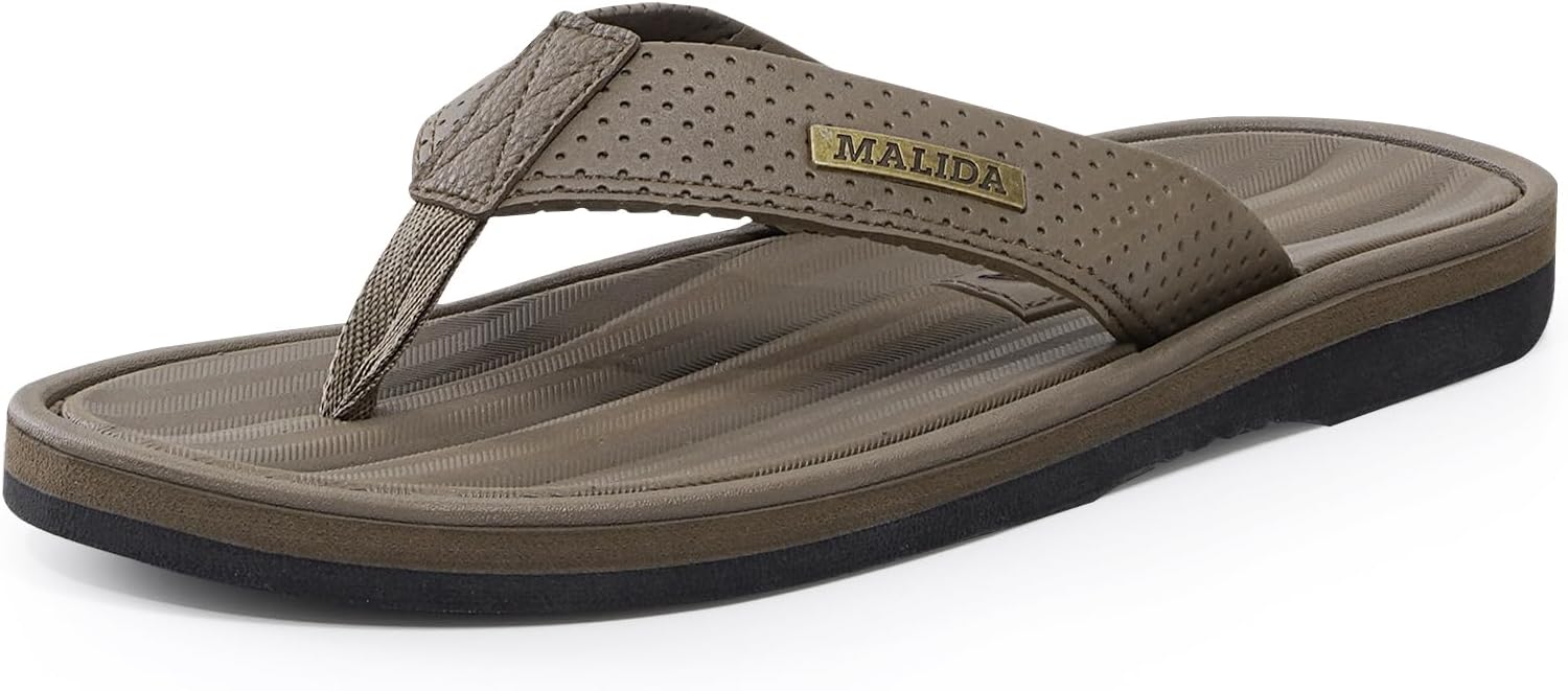 Мужские сланцы MALIDA, нескользящие, для ванной и душа, водонепроницаемые, с амортизирующей мягкой подошвой, для дома и улицы, вьетнамки, зеленый — фото 2