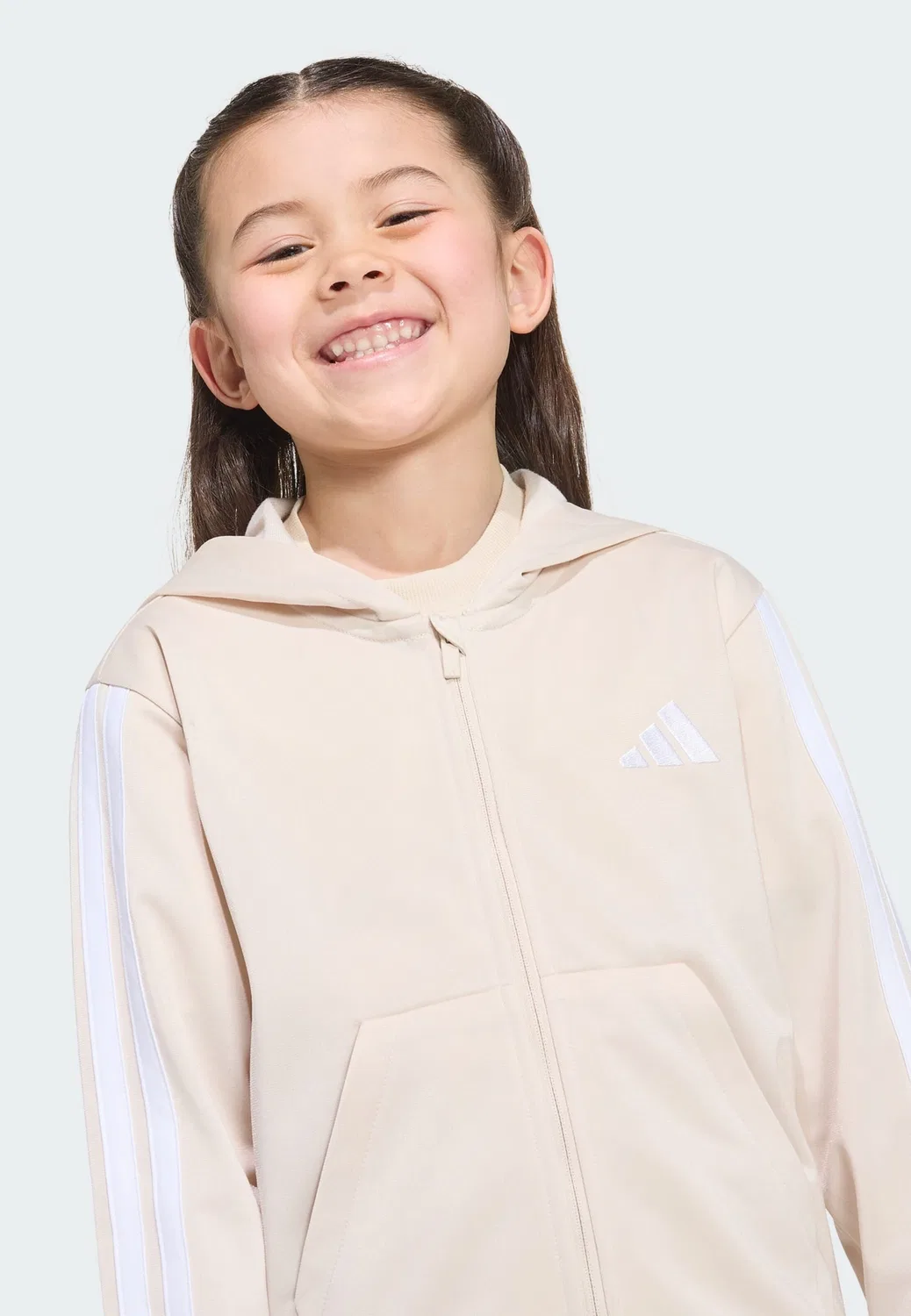 Спортивный костюм Adidas Sportswear Essentials в светло-бежевом и темно-бежевом цветах — фото 4