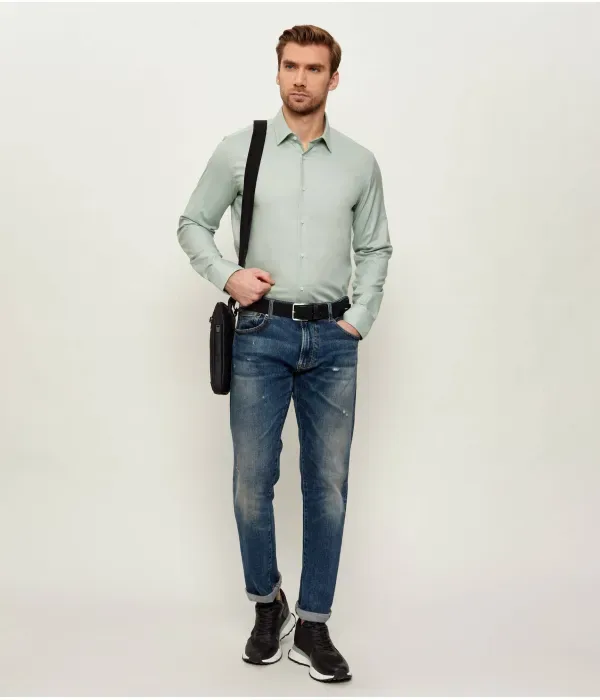 H-Hank-S-Kent-C1-232 футболка slim fit Boss, зеленый — фото 2