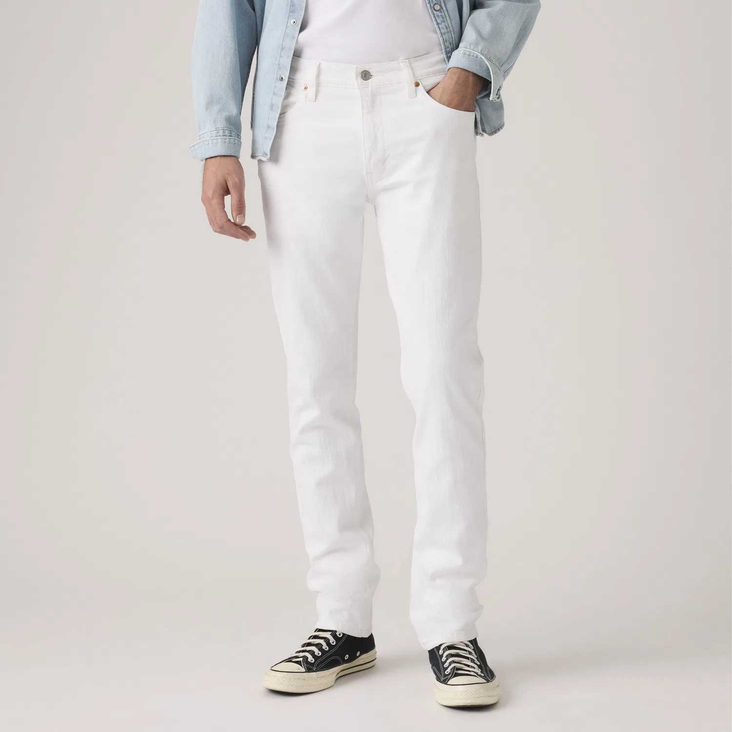 Мужские джинсы 511 Slim Levi's, белый — фото 2