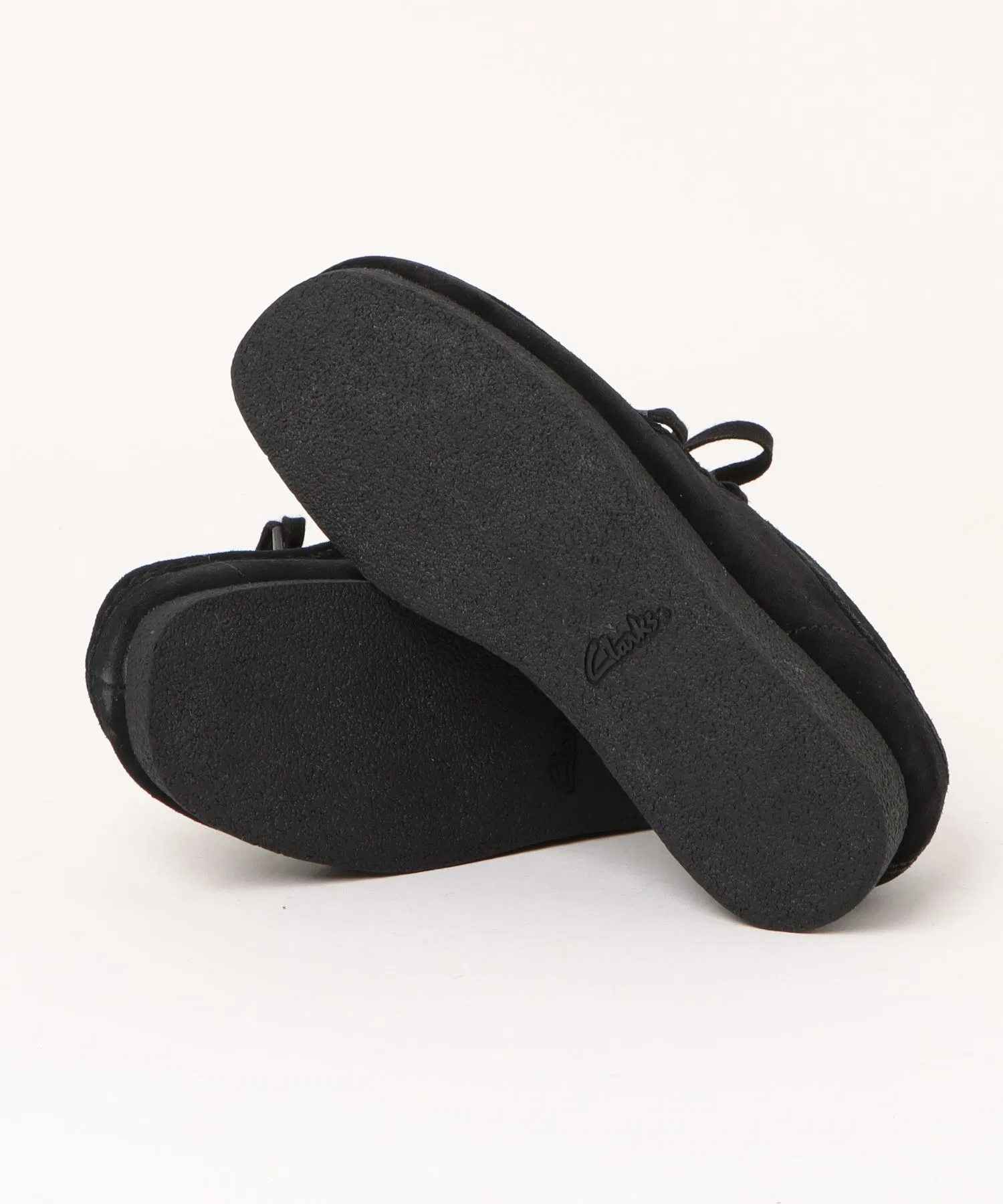 Мужские/женские мокасины из замши Clarks Wallabee Evo WP чёрные — фото 3