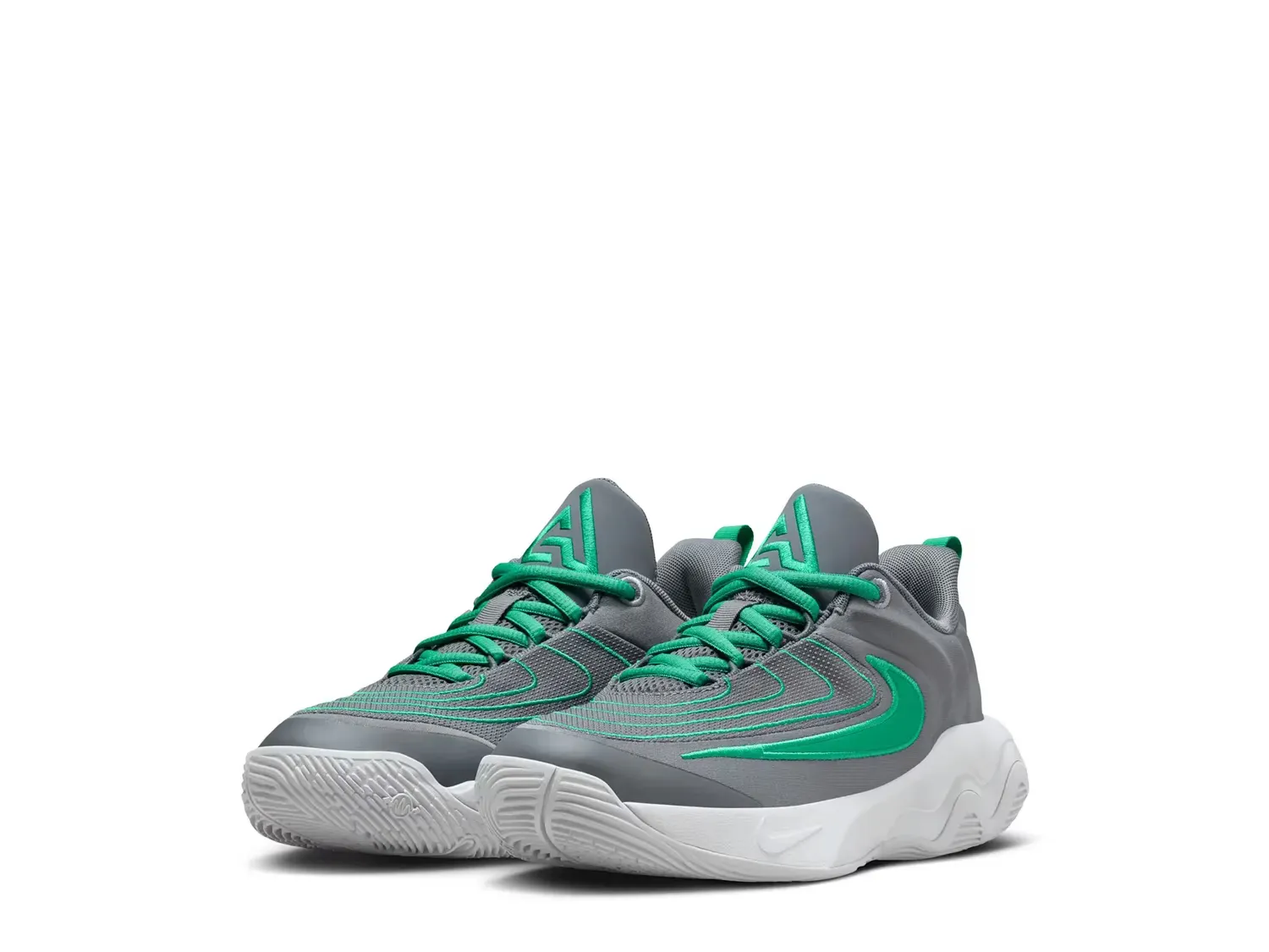 Кроссовки Giannis Immortality 4 — детские Nike, Grey/Green — фото 3