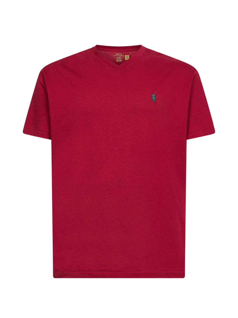 

Футболка с V-образным вырезом в рубчик Polo Ralph Lauren, красный