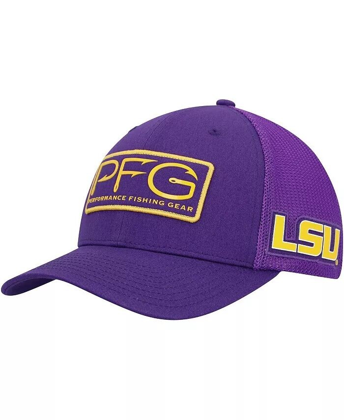 

Мужская фиолетовая шляпа LSU Tigers PFG Hooks Flex Hat Columbia