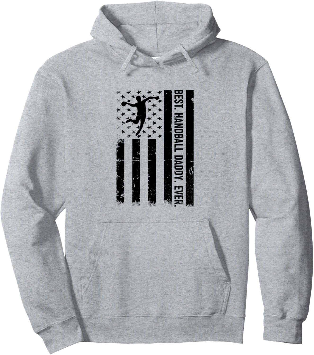 

Лучший папа-гандболист на свете - Худи с флагом США по гандболу Handball Daddy Handball Player, серый