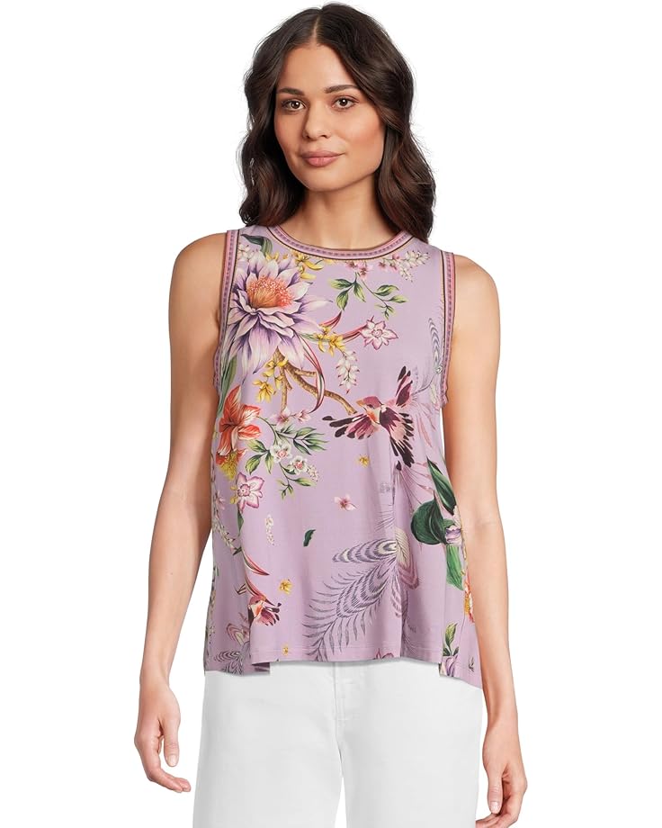 

Топ Johnny Was The Janie Favorite Crew Neck Swing Tank, цвет Willa Lavender