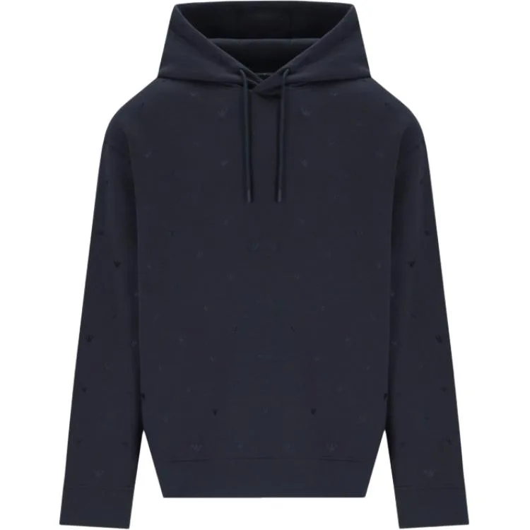 Худи с вышитым логотипом EMPORIO ARMANI, marine синий