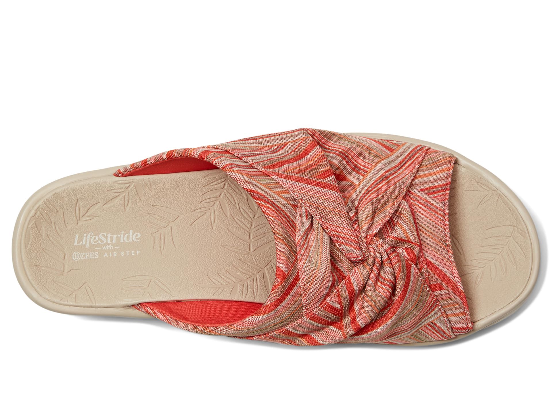 Сандалии LifeStride Smile 3 Slides, цвет Coral Stripe Stretch Fabric — фото 2