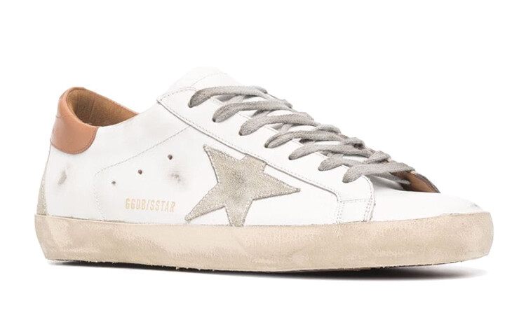 Мужские кроссовки Golden Goose Super-Star, белый/коричневый — фото 3