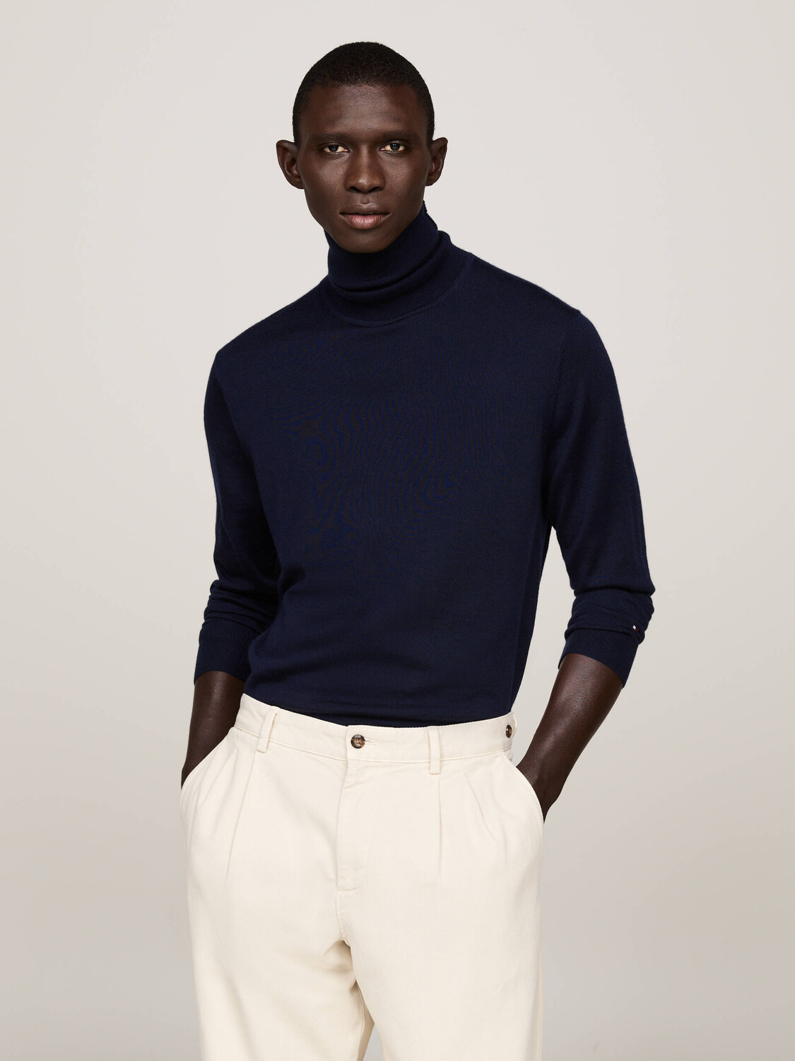 

Свитер из шерсти Tommy Hilfiger Regular Fit, темно-синий