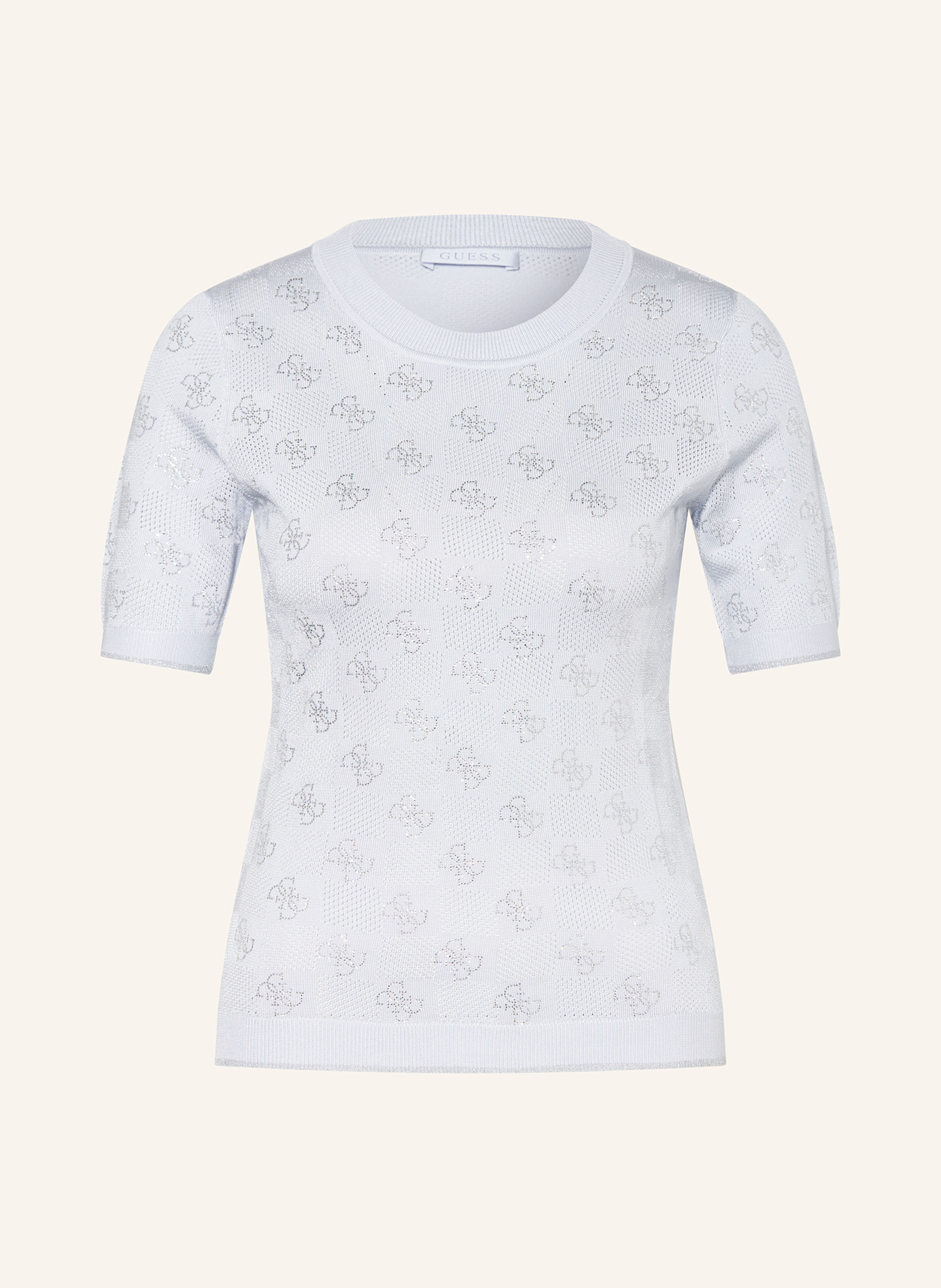 

Вязаная рубашка Рози с драгоценными камнями Guess, голубой
