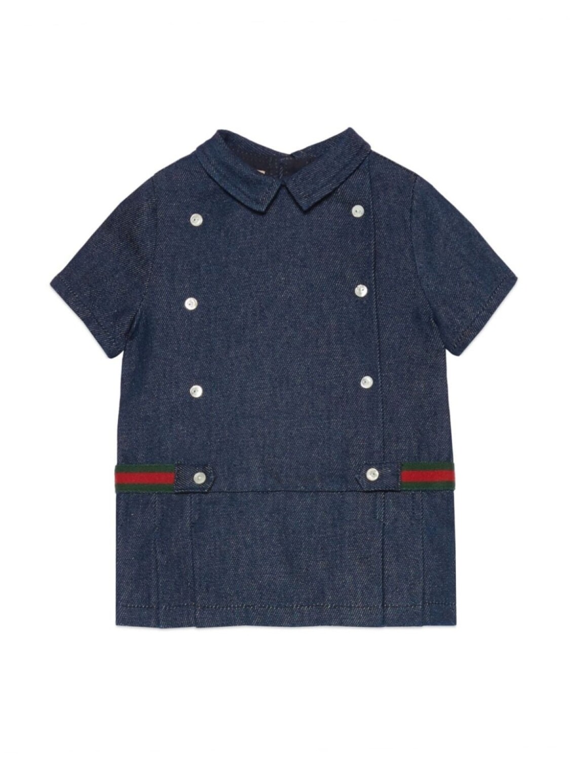 

Gucci Kids джинсовое платье с отделкой Web, синий