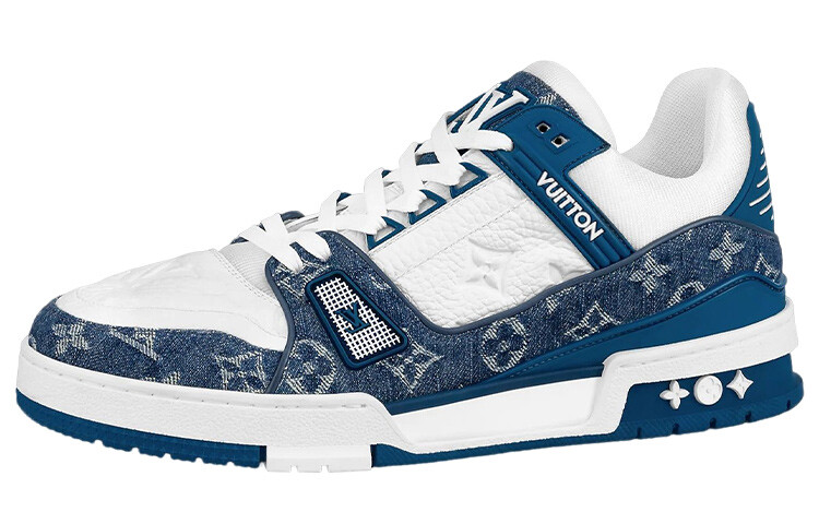 

Кроссовки Louis Vuitton Trainer Unisex, белый/синий