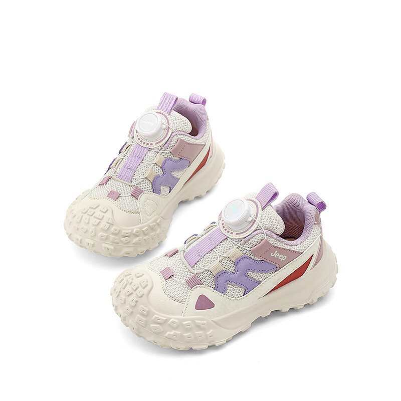 Кроссовки Jeep Kids Lifestyle Shoes Kids Low-top Off-white, белый/фиолетовый — фото 4
