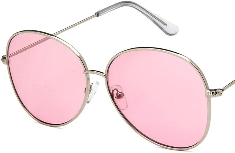 

Солнцезащитные очки Shiratori унисекс в стиле ретро, ​​золотисто-серые, для отдыха, овальные, неполяризованные, с защитой от УФ-излучения UV400, Silver Pink