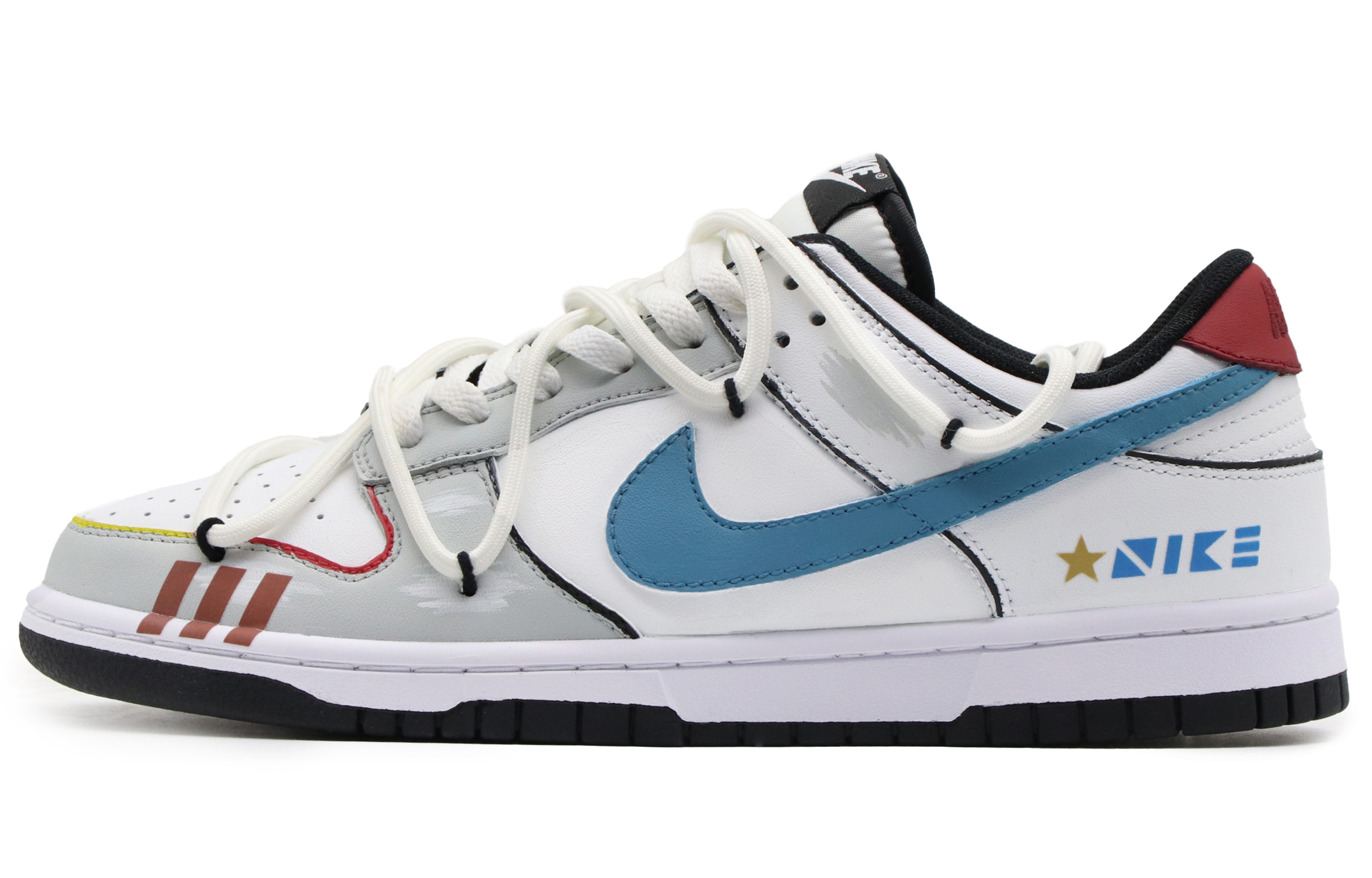 

Кроссовки Nike Skateboard Shoes Men Low-Top Gray White/Blue